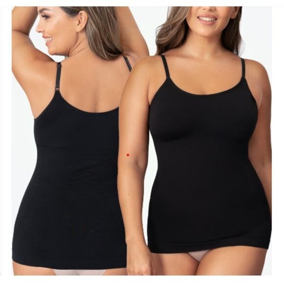Shapermint Essentials Scoop Neck Cami Women's 2XL Black NWT 0044 - Picture 1 of 14